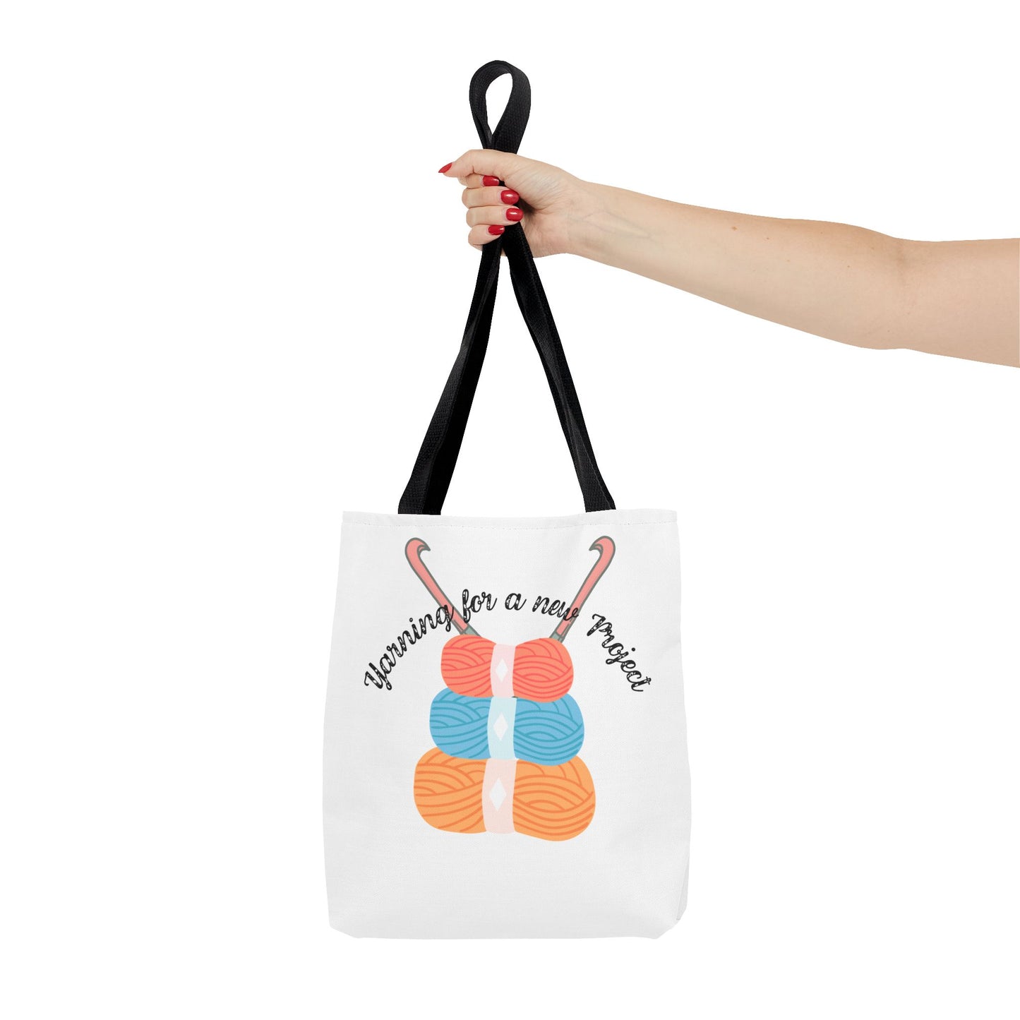 Crochet Lover's Tote Bag, Yarn Project Bag, Knitting Gift, Craft Tote, Cute Yarn Bags, Yarn Storage for Crafters