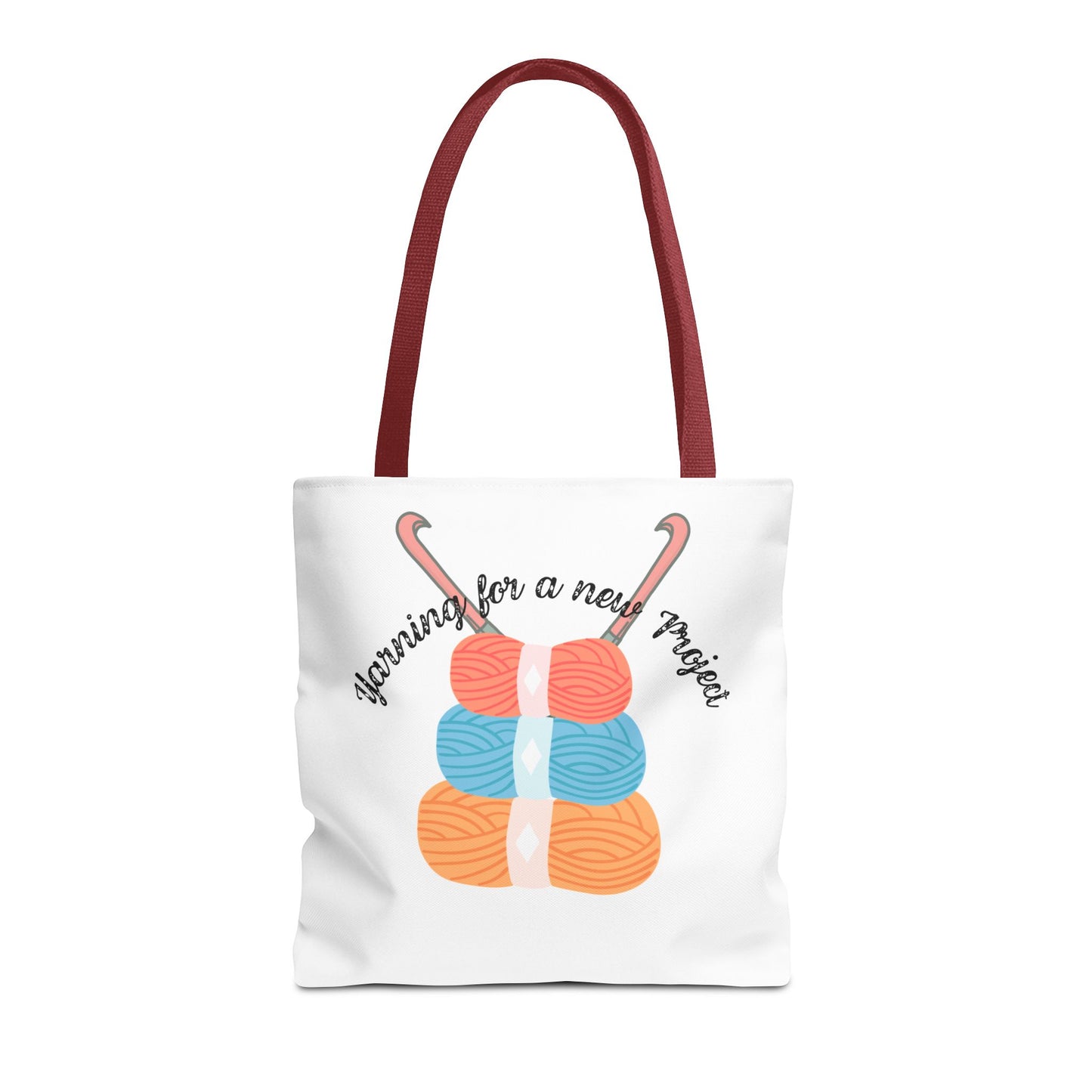 Crochet Lover's Tote Bag, Yarn Project Bag, Knitting Gift, Craft Tote, Cute Yarn Bags, Yarn Storage for Crafters