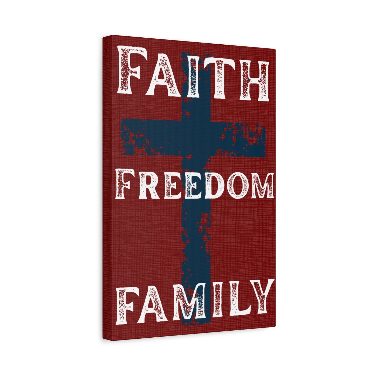 Faith Freedom Family Americana Wall Art | Canvas & Poster