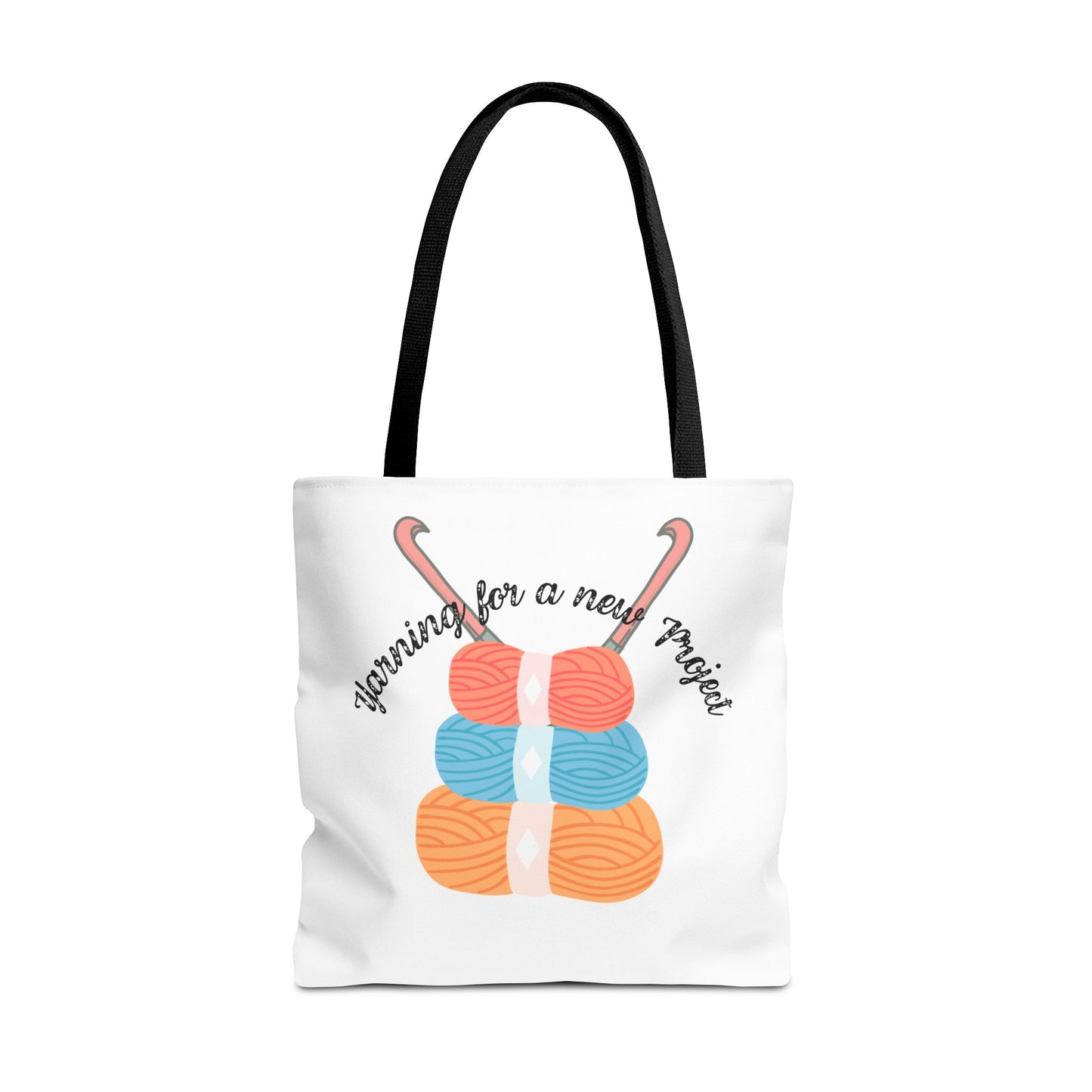 Crochet Lover's Tote Bag, Yarn Project Bag, Knitting Gift, Craft Tote, Cute Yarn Bags, Yarn Storage for Crafters