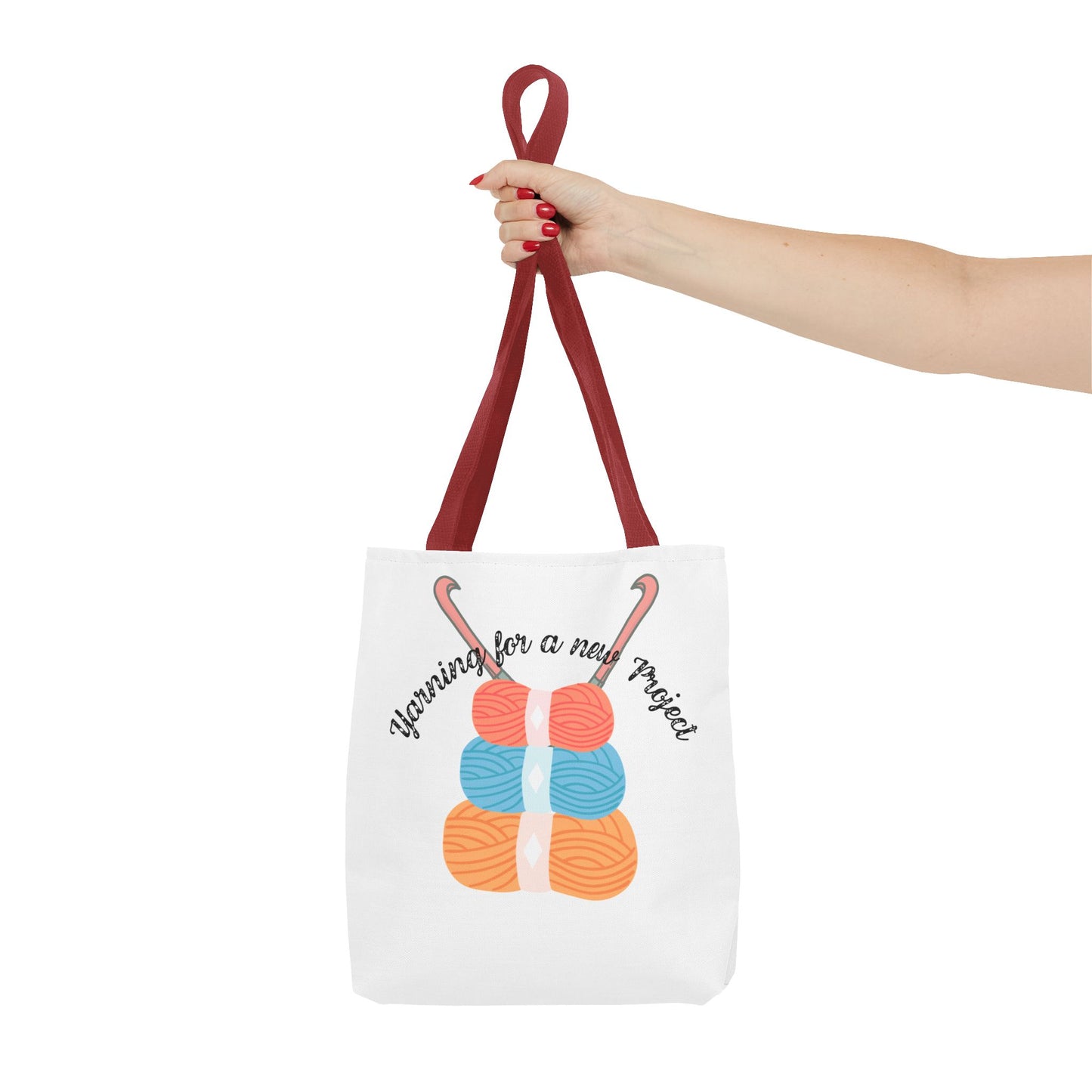 Crochet Lover's Tote Bag, Yarn Project Bag, Knitting Gift, Craft Tote, Cute Yarn Bags, Yarn Storage for Crafters
