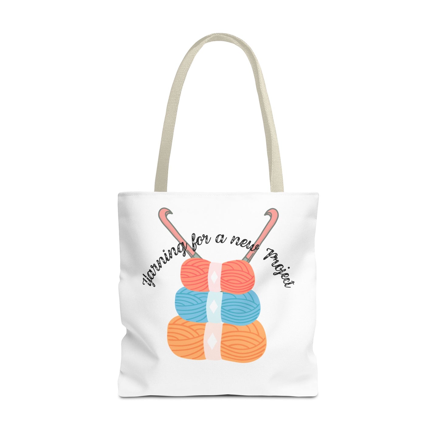 Crochet Lover's Tote Bag, Yarn Project Bag, Knitting Gift, Craft Tote, Cute Yarn Bags, Yarn Storage for Crafters