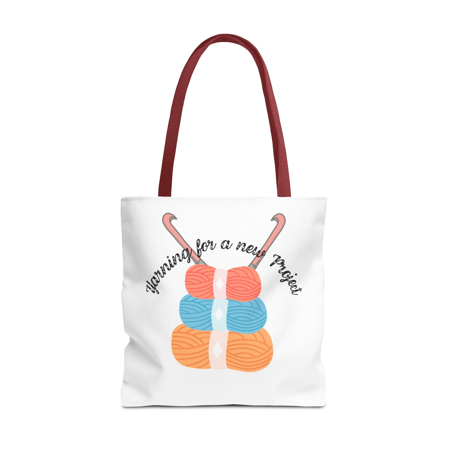 Crochet Lover's Tote Bag, Yarn Project Bag, Knitting Gift, Craft Tote, Cute Yarn Bags, Yarn Storage for Crafters