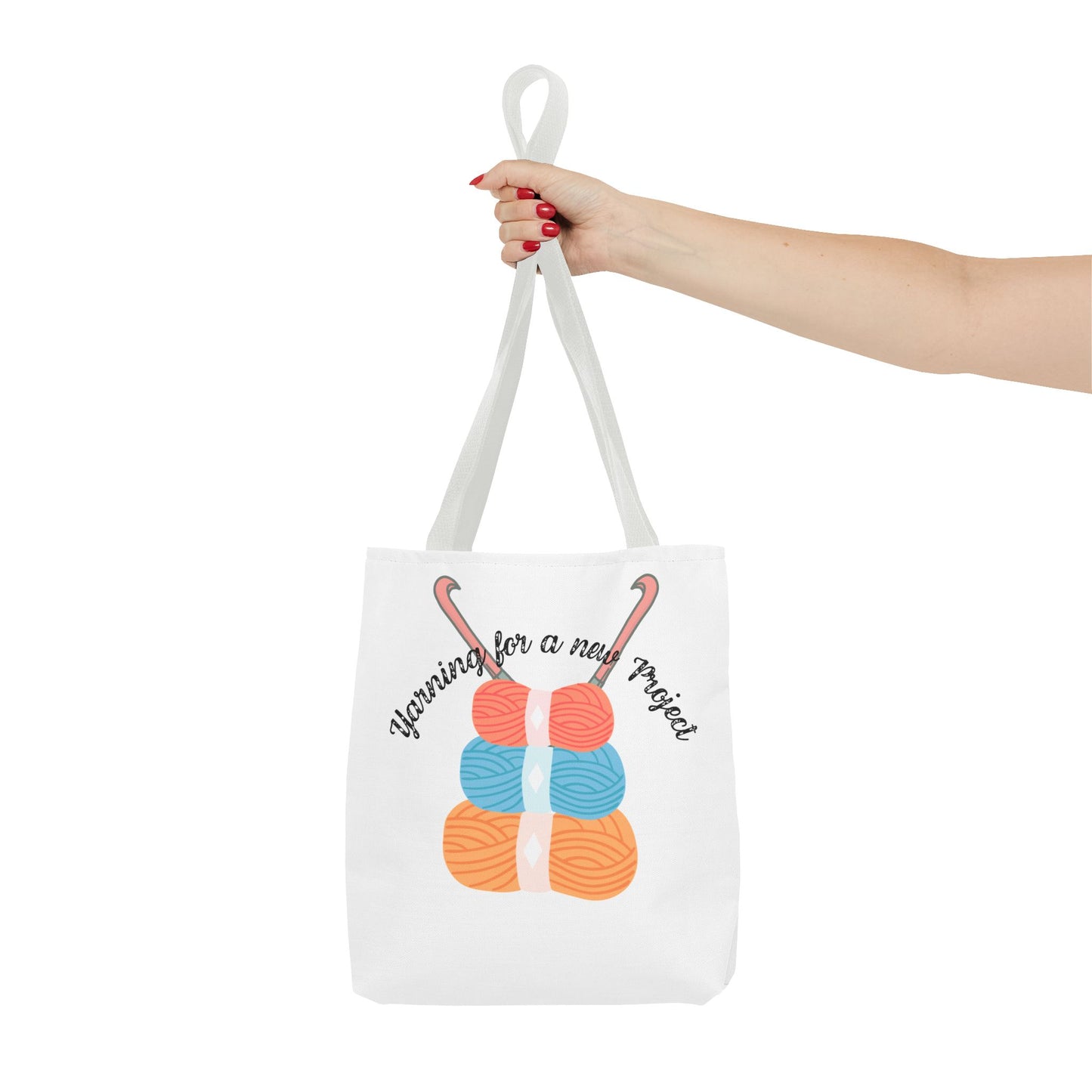 Crochet Lover's Tote Bag, Yarn Project Bag, Knitting Gift, Craft Tote, Cute Yarn Bags, Yarn Storage for Crafters