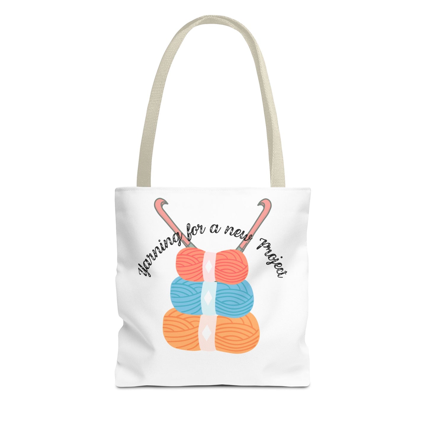 Crochet Lover's Tote Bag, Yarn Project Bag, Knitting Gift, Craft Tote, Cute Yarn Bags, Yarn Storage for Crafters