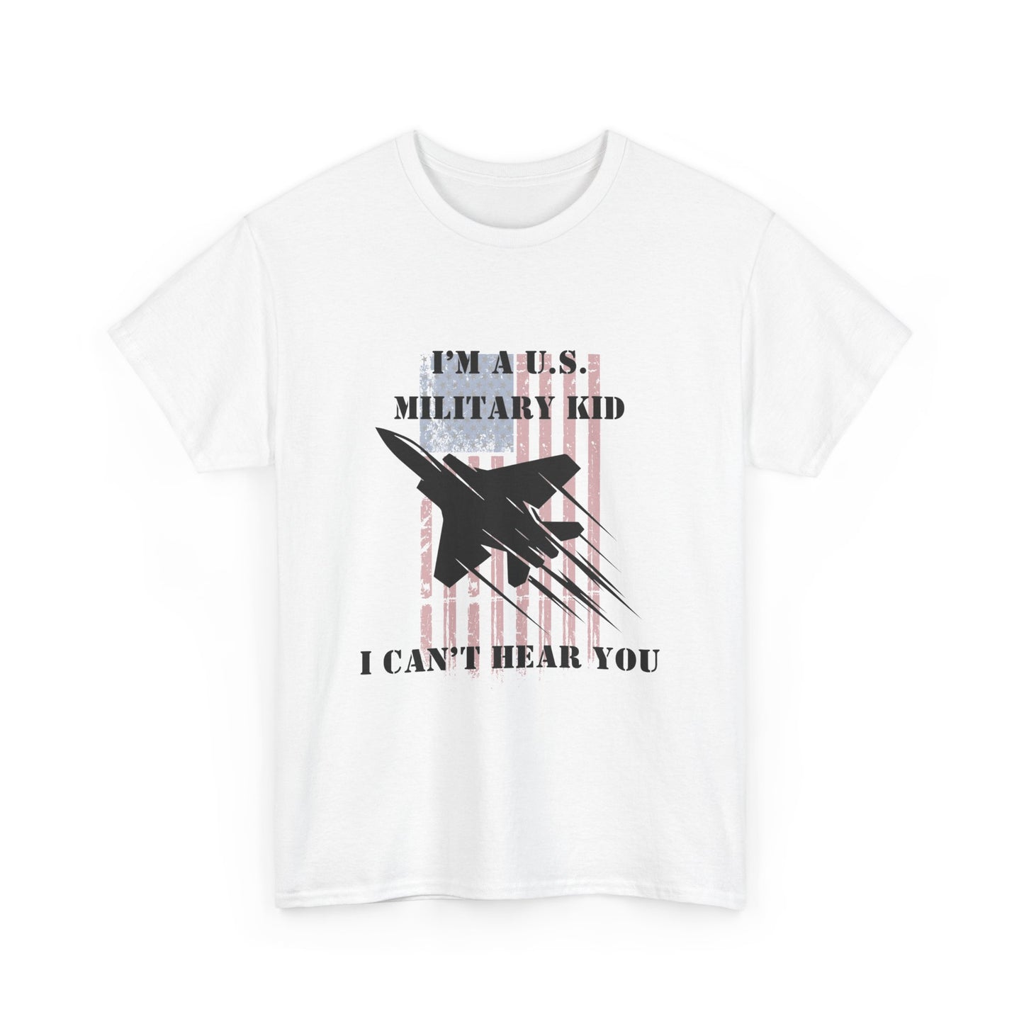 Military Kid Tee, Unisex Cotton T-Shirt, USA Proud Shirt, Gift for Military Families, Patriotic Wear, Comfortable Everyday Wear
