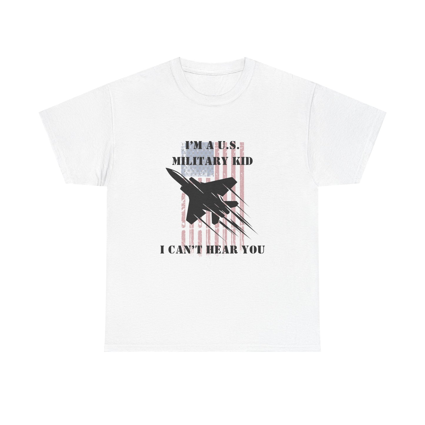 Military Kid Tee, Unisex Cotton T-Shirt, USA Proud Shirt, Gift for Military Families, Patriotic Wear, Comfortable Everyday Wear