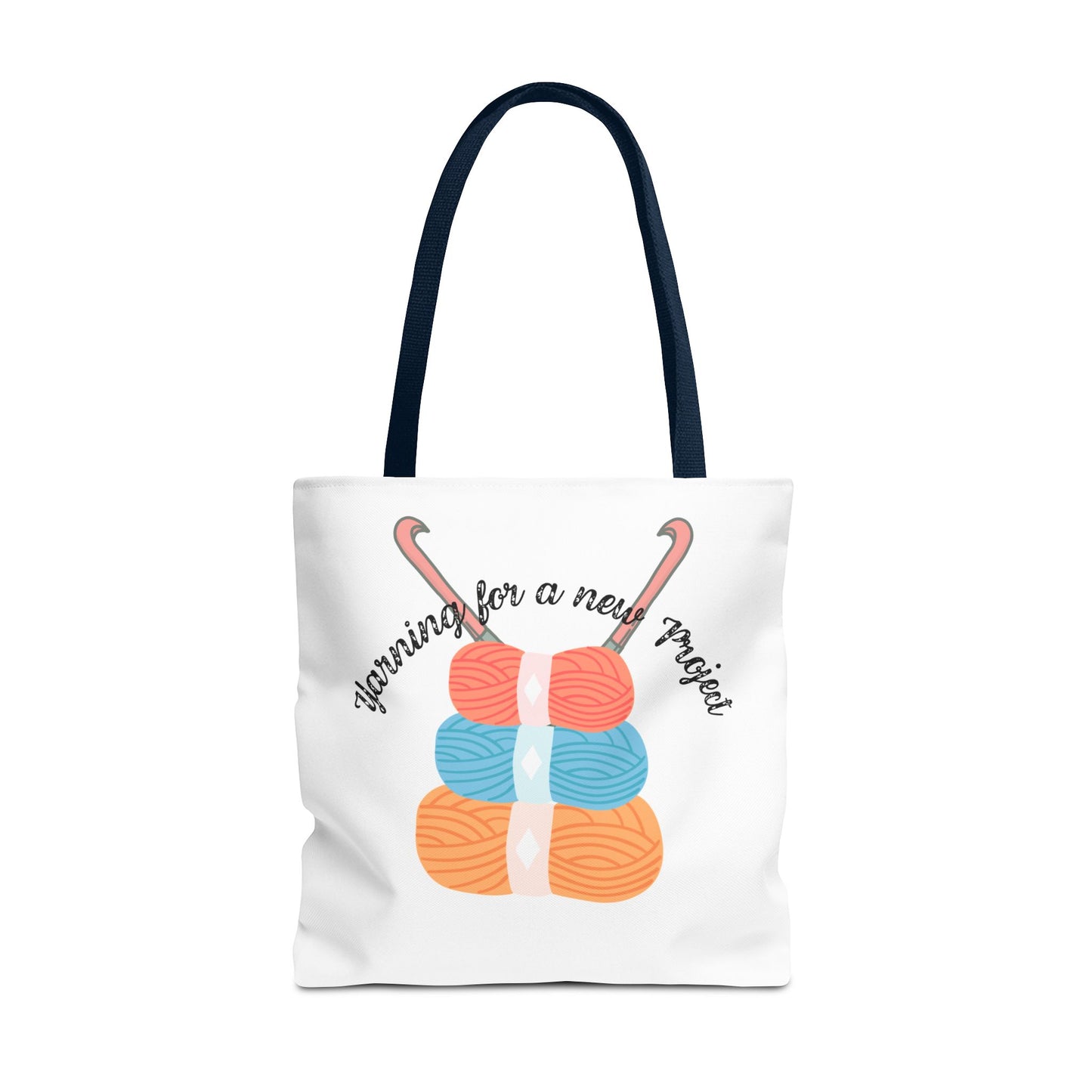 Crochet Lover's Tote Bag, Yarn Project Bag, Knitting Gift, Craft Tote, Cute Yarn Bags, Yarn Storage for Crafters