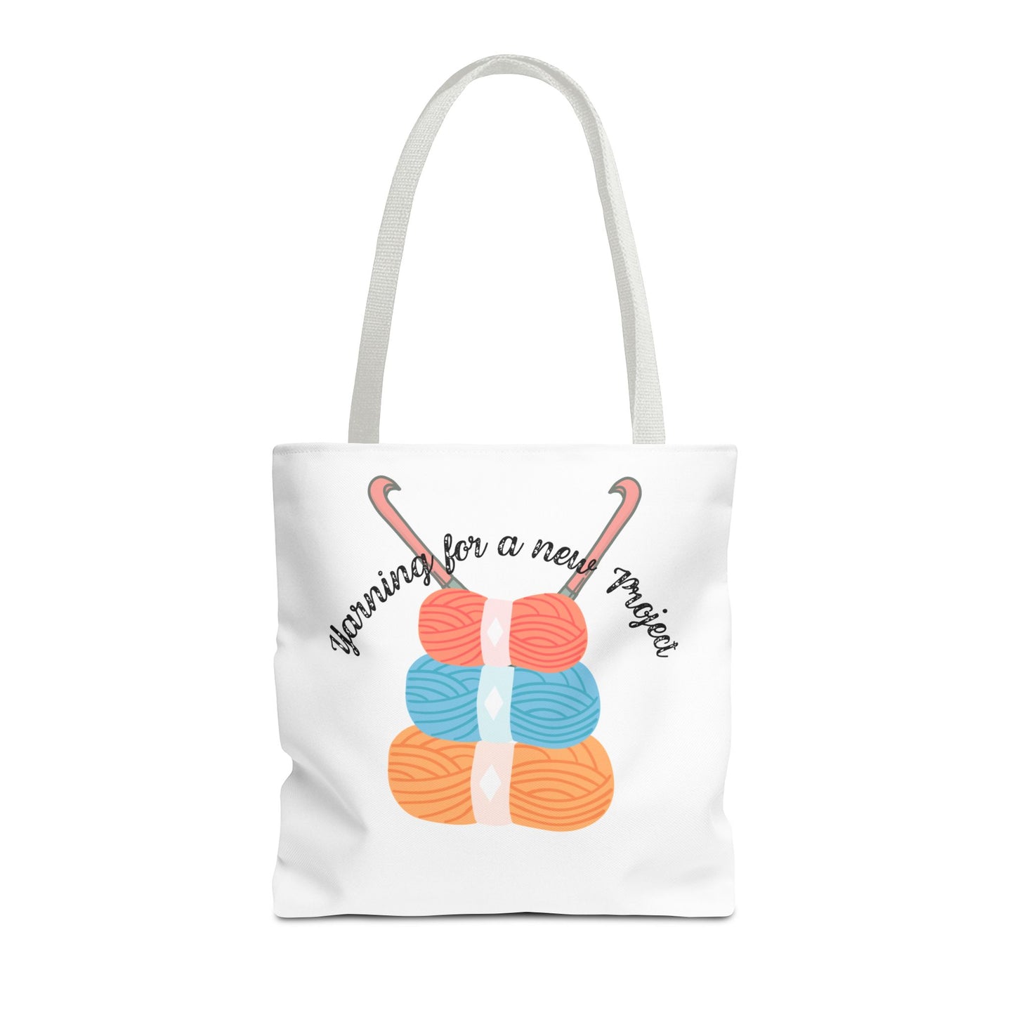 Crochet Lover's Tote Bag, Yarn Project Bag, Knitting Gift, Craft Tote, Cute Yarn Bags, Yarn Storage for Crafters