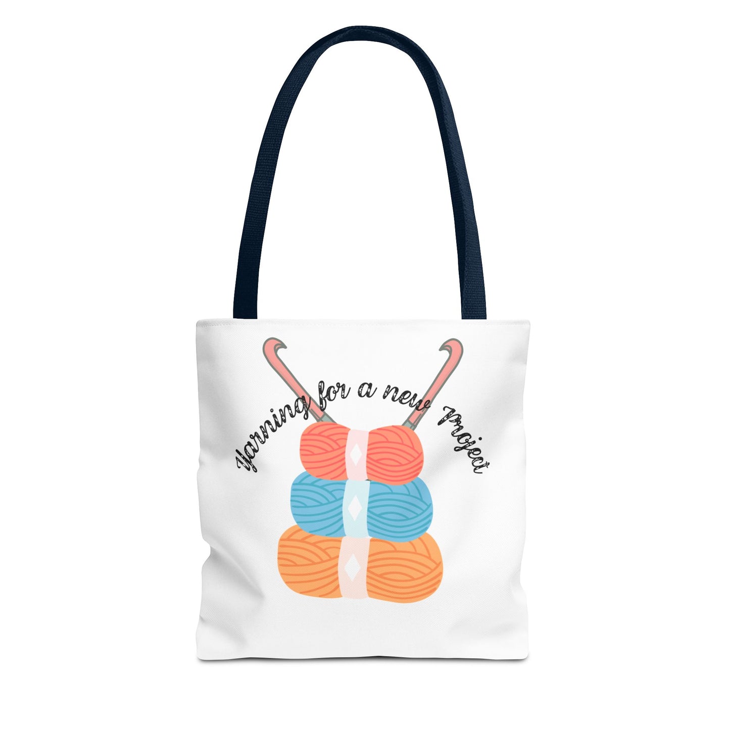 Crochet Lover's Tote Bag, Yarn Project Bag, Knitting Gift, Craft Tote, Cute Yarn Bags, Yarn Storage for Crafters
