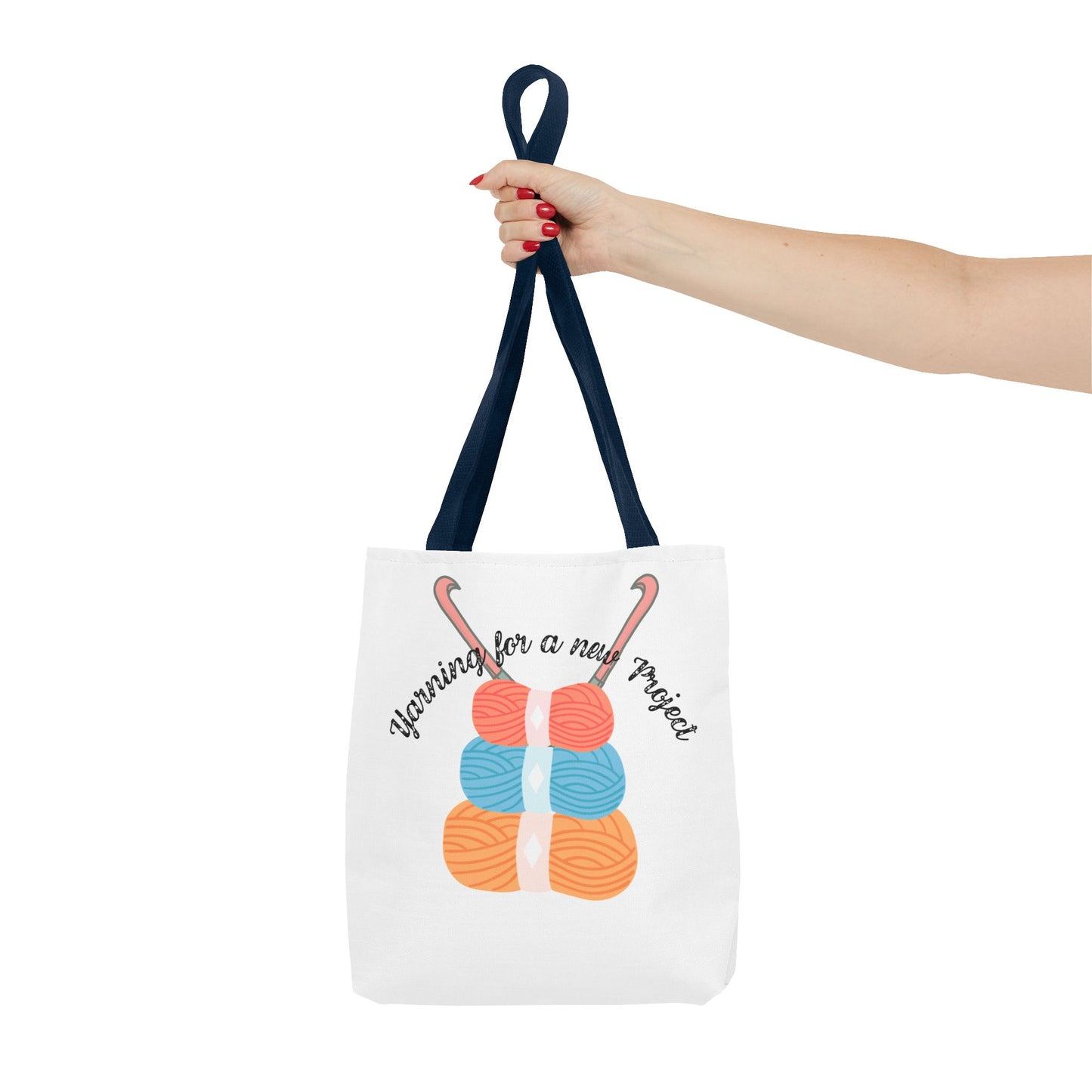 Crochet Lover's Tote Bag, Yarn Project Bag, Knitting Gift, Craft Tote, Cute Yarn Bags, Yarn Storage for Crafters