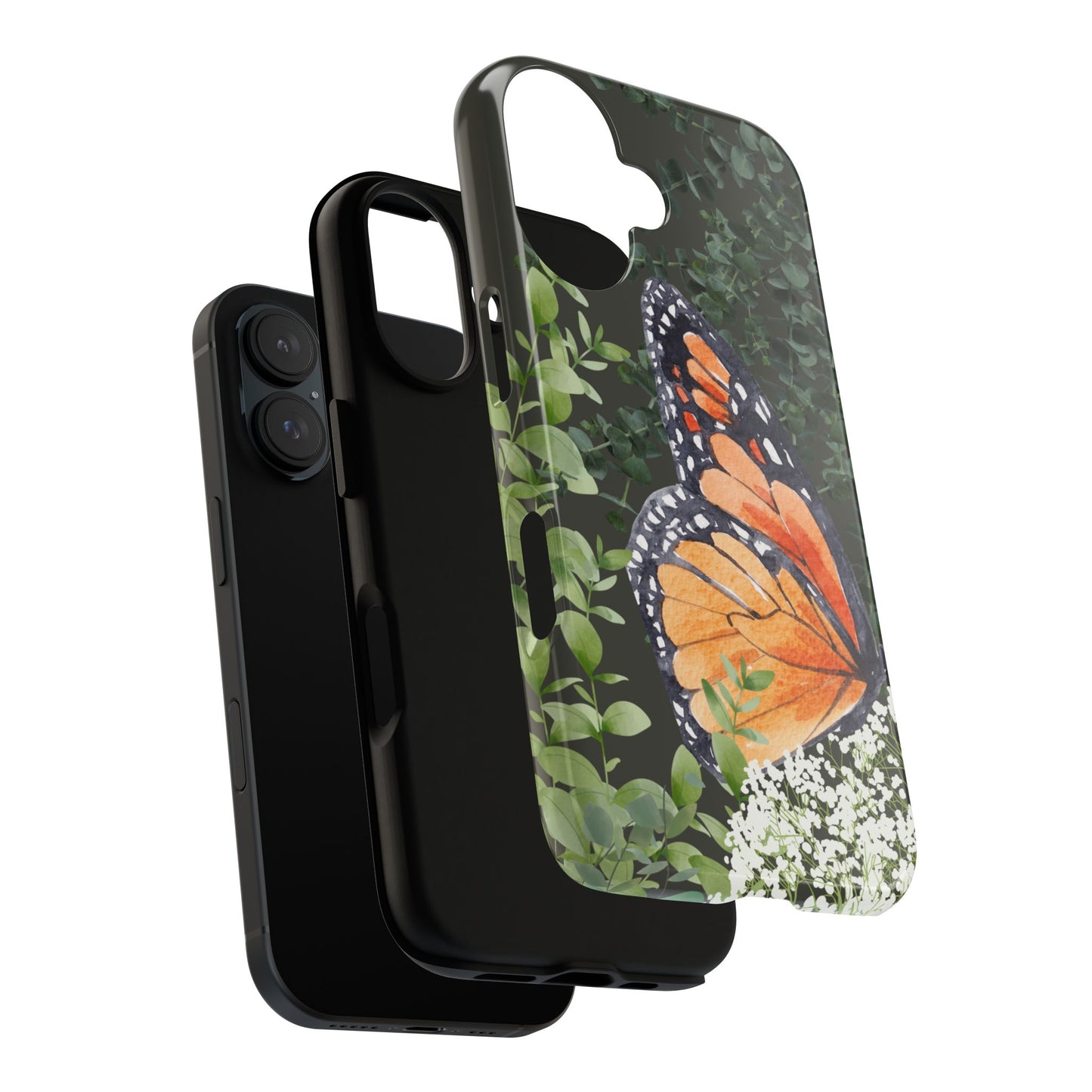 Renewed in Grace-Butterfly iPhone 16 Case, Nature Lover's Gift, Tough Cases for Protection, Stylish Phone Accessories, Unique Floral Design