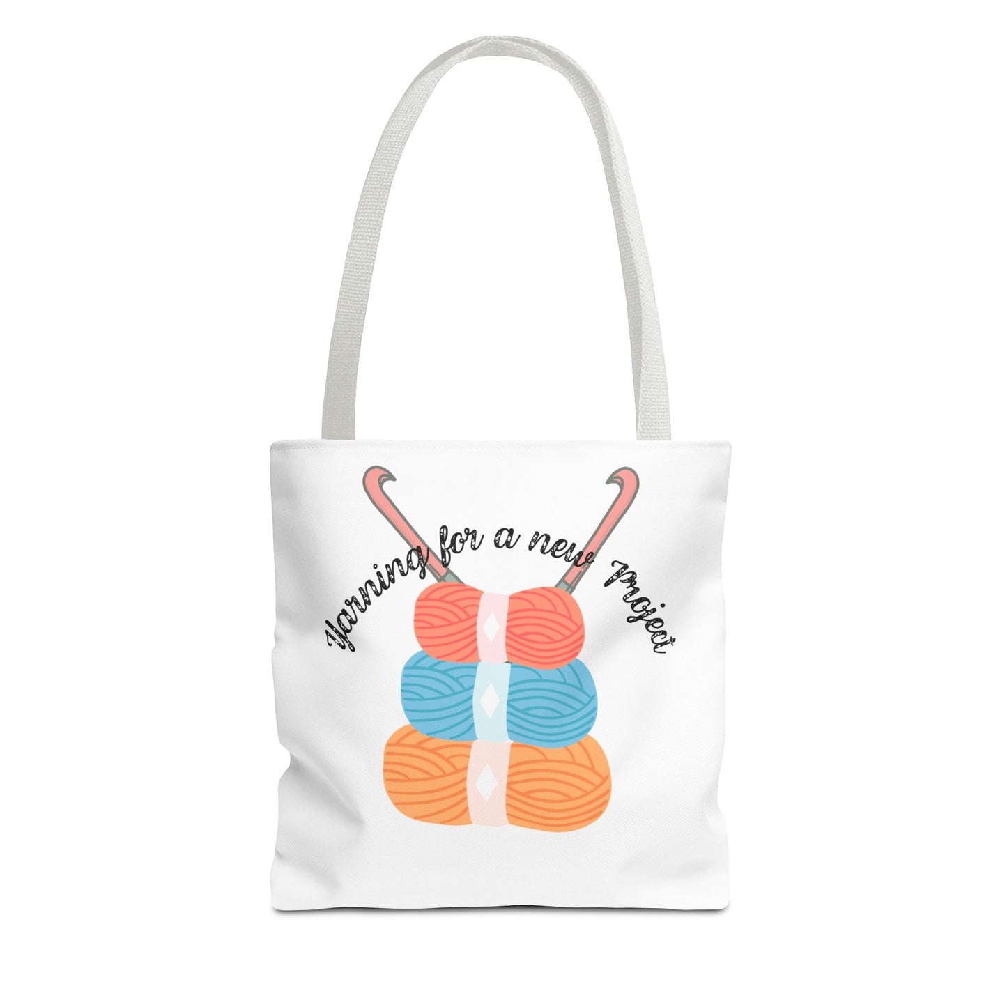 Crochet Lover's Tote Bag, Yarn Project Bag, Knitting Gift, Craft Tote, Cute Yarn Bags, Yarn Storage for Crafters