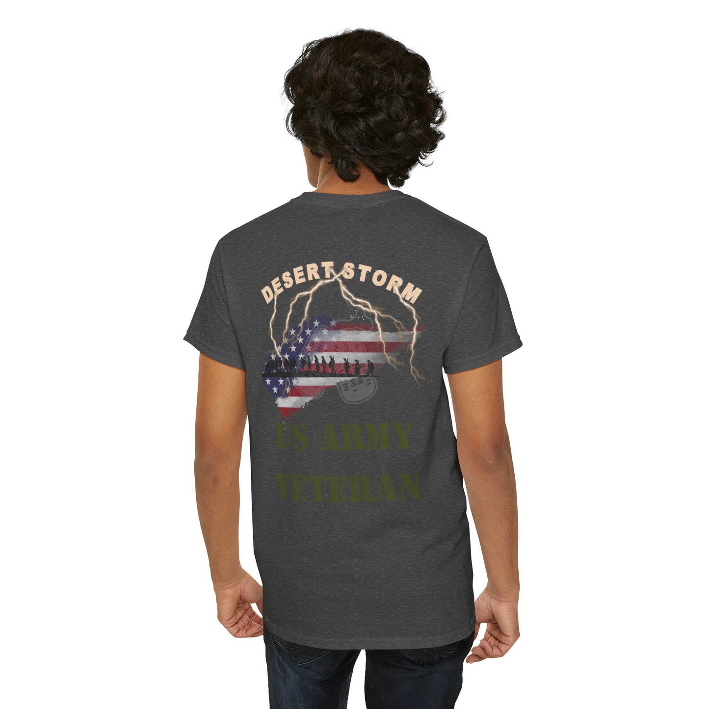 Desert Storm Series Army Veteran T-Shirt – “I Became the Storm” Desert Storm Edition