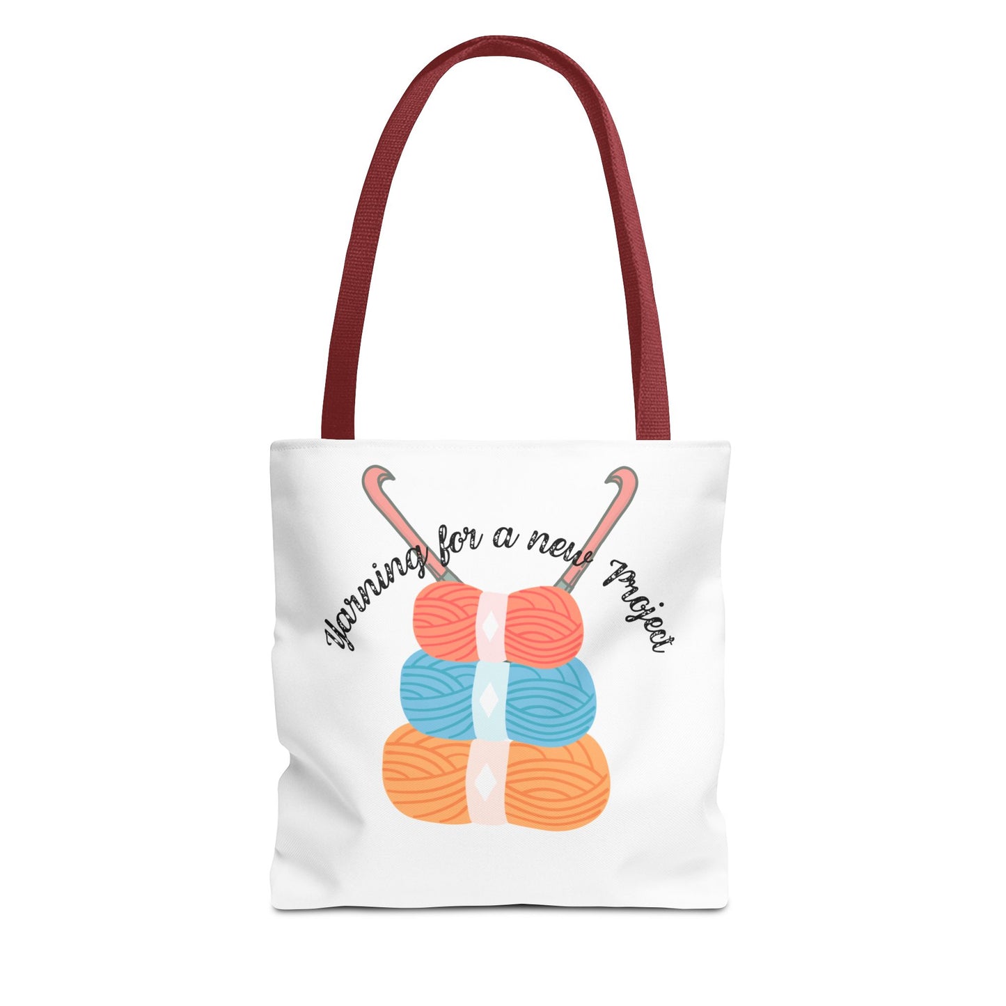 Crochet Lover's Tote Bag, Yarn Project Bag, Knitting Gift, Craft Tote, Cute Yarn Bags, Yarn Storage for Crafters