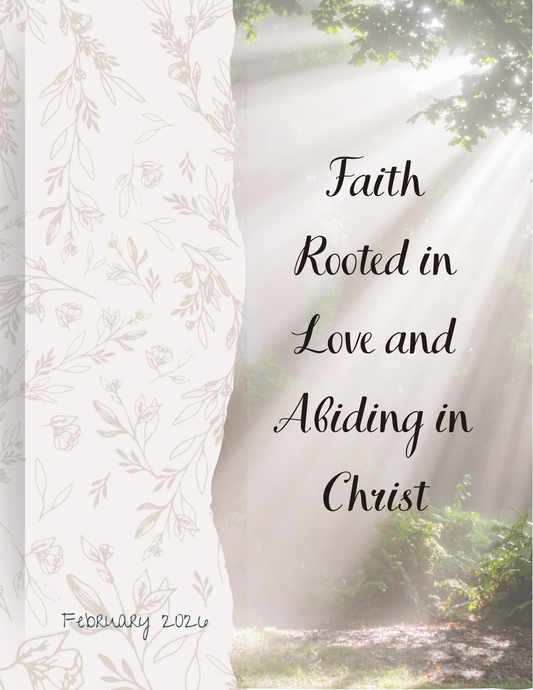 28-Day February Bible Study for Women | Christian Devotional Journal | Abide in Me Printable | Faith & Love Creations