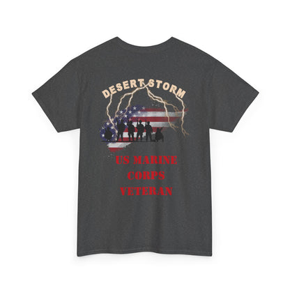 Desert Storm Series Marine Veteran T-Shirt – “I Became the Storm”  Desert Storm Honor Tee