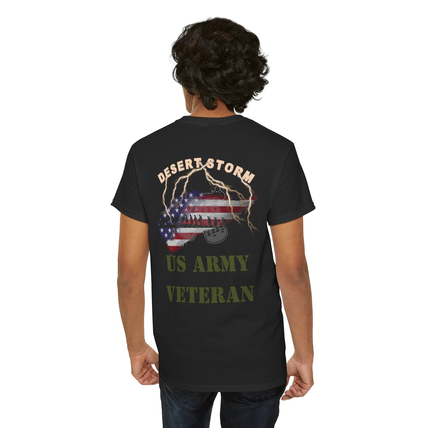 Desert Storm Series Army Veteran T-Shirt – “I Became the Storm”  Desert Storm Edition