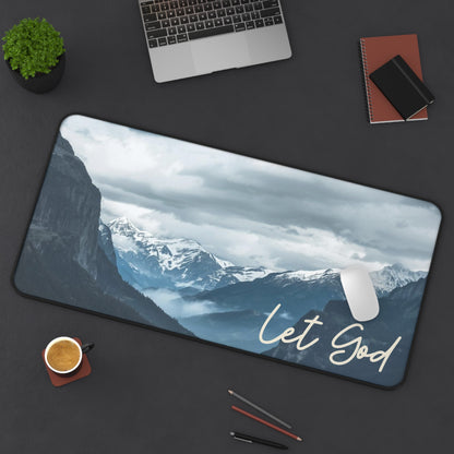 Let God Mountain Desk Mat – Peaceful Power