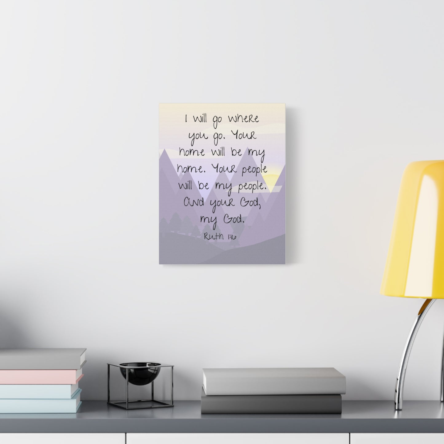 Ruth 1:16 Matte Canvas, Stretched, 1.25"