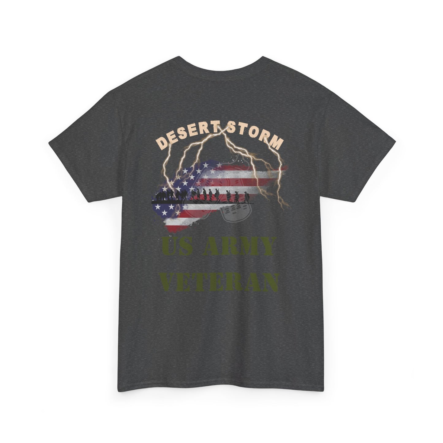Desert Storm Series Army Veteran T-Shirt – “I Became the Storm”  Desert Storm Edition