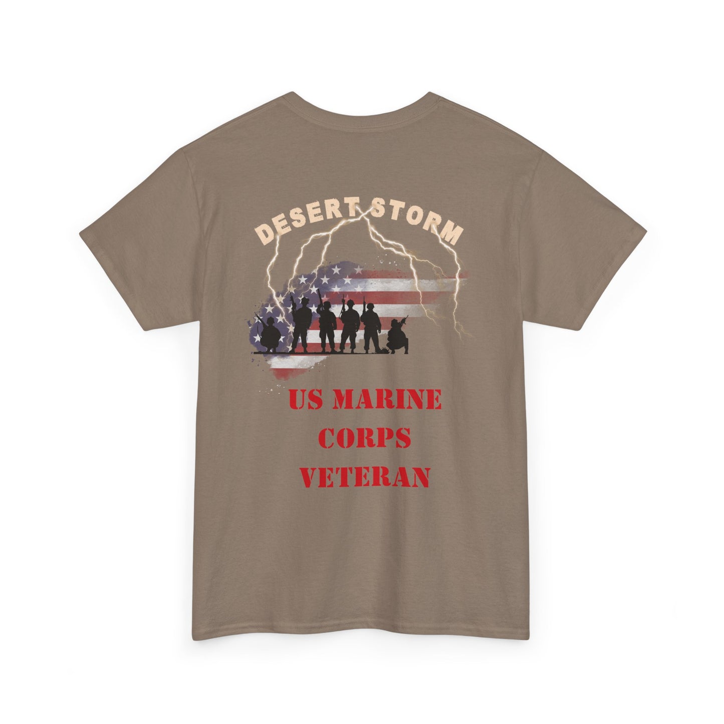 Desert Storm Series Marine Veteran T-Shirt – “I Became the Storm”  Desert Storm Honor Tee