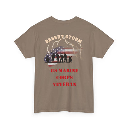 Desert Storm Series Marine Veteran T-Shirt – “I Became the Storm”  Desert Storm Honor Tee