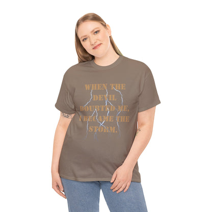 Desert Storm Series Army Veteran T-Shirt – “I Became the Storm”  Desert Storm Edition