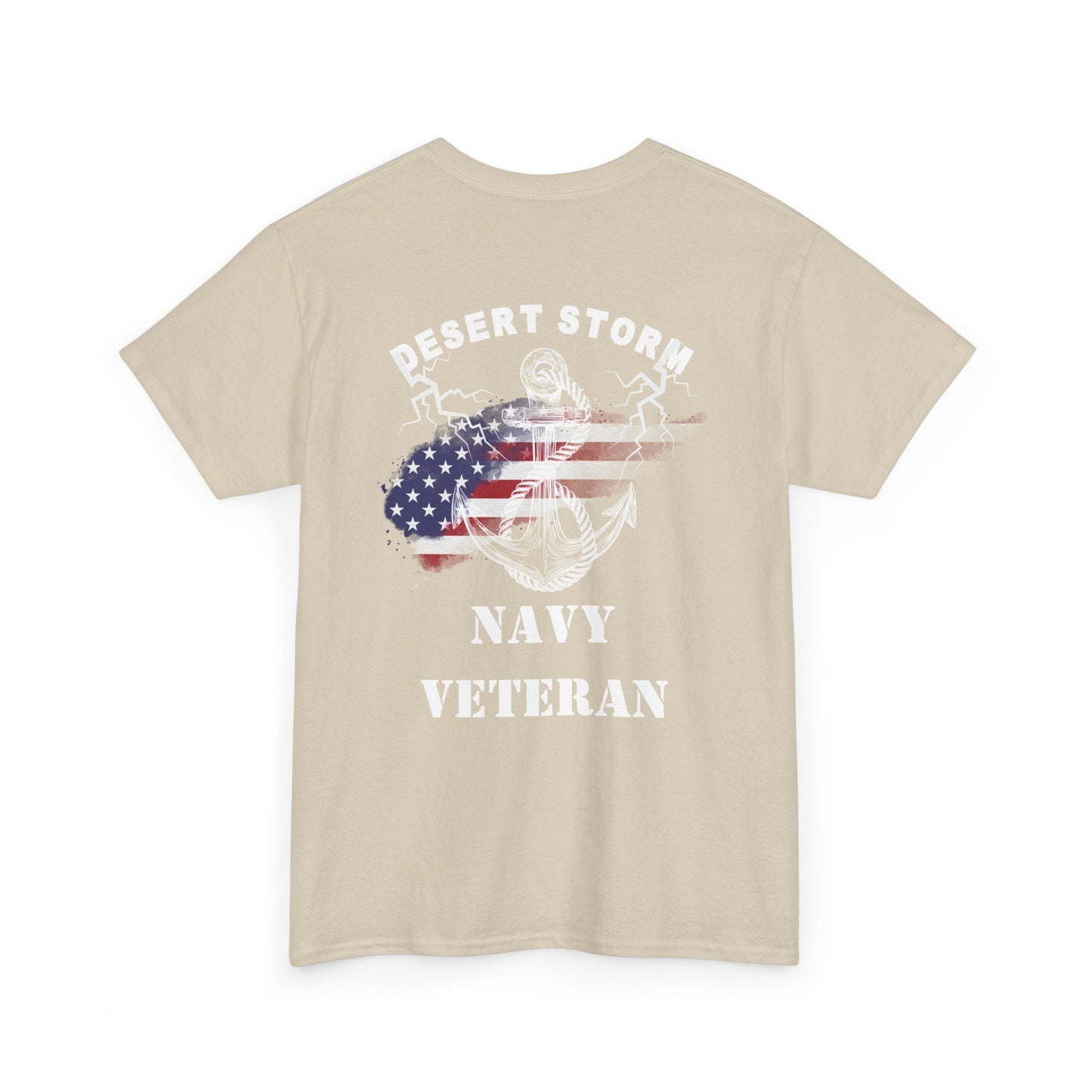 Storm Series Navy Veteran T-Shirt – “I Became the Storm”  Desert Storm Tribute