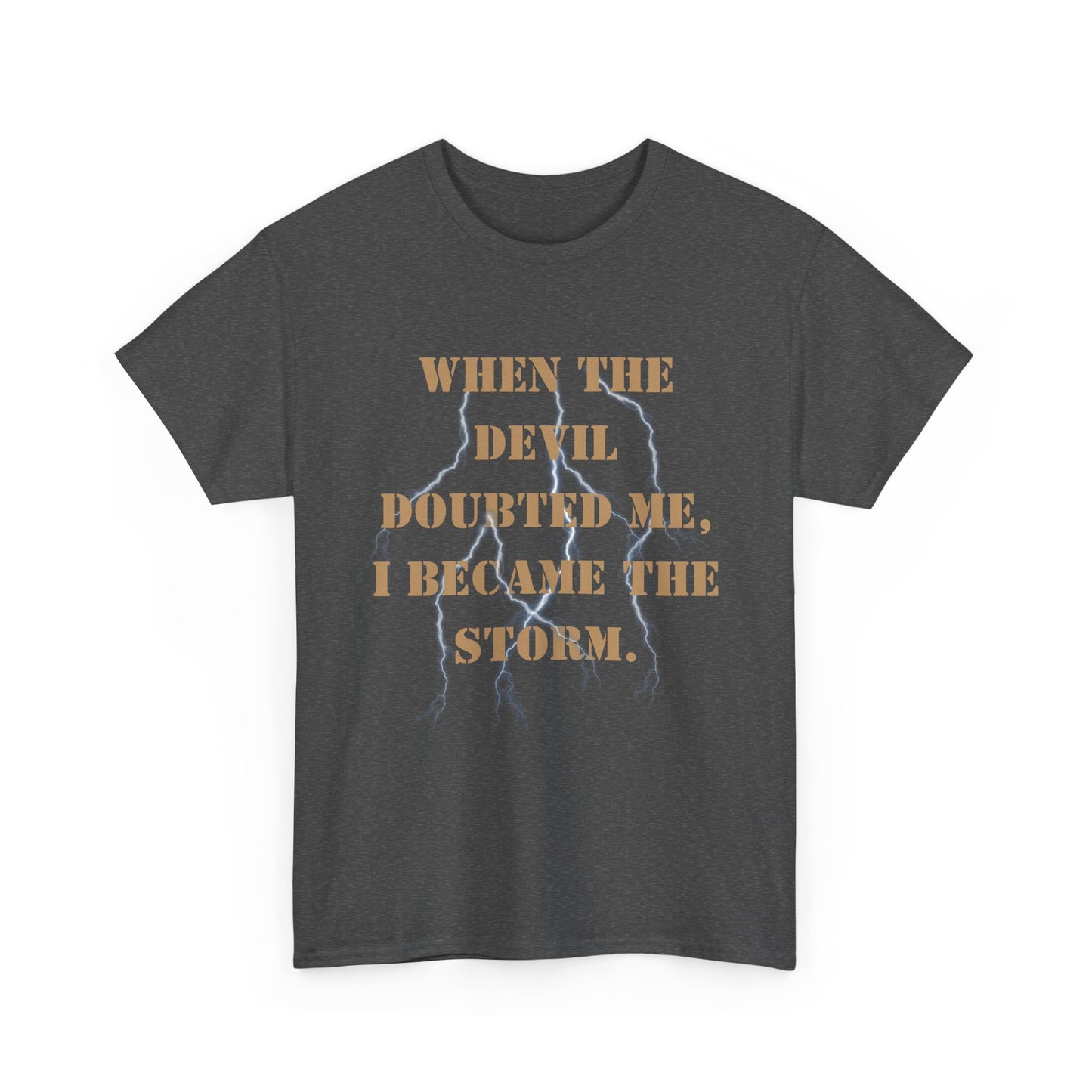 Desert Storm Series Air Force Veteran T-Shirt – “I Became the Storm”  Gulf War Tribute