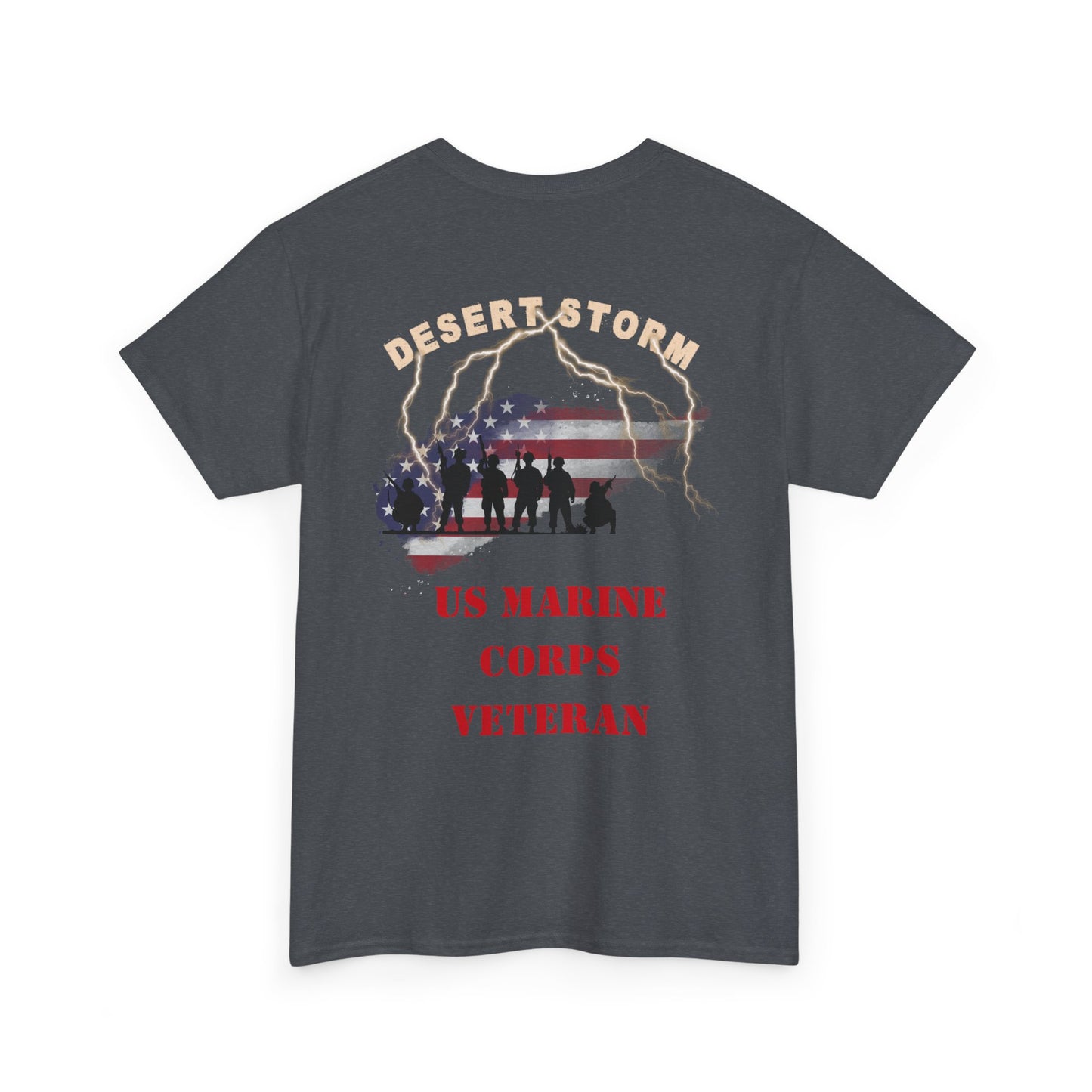 Desert Storm Series Marine Veteran T-Shirt – “I Became the Storm”  Desert Storm Honor Tee