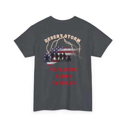 Desert Storm Series Marine Veteran T-Shirt – “I Became the Storm”  Desert Storm Honor Tee