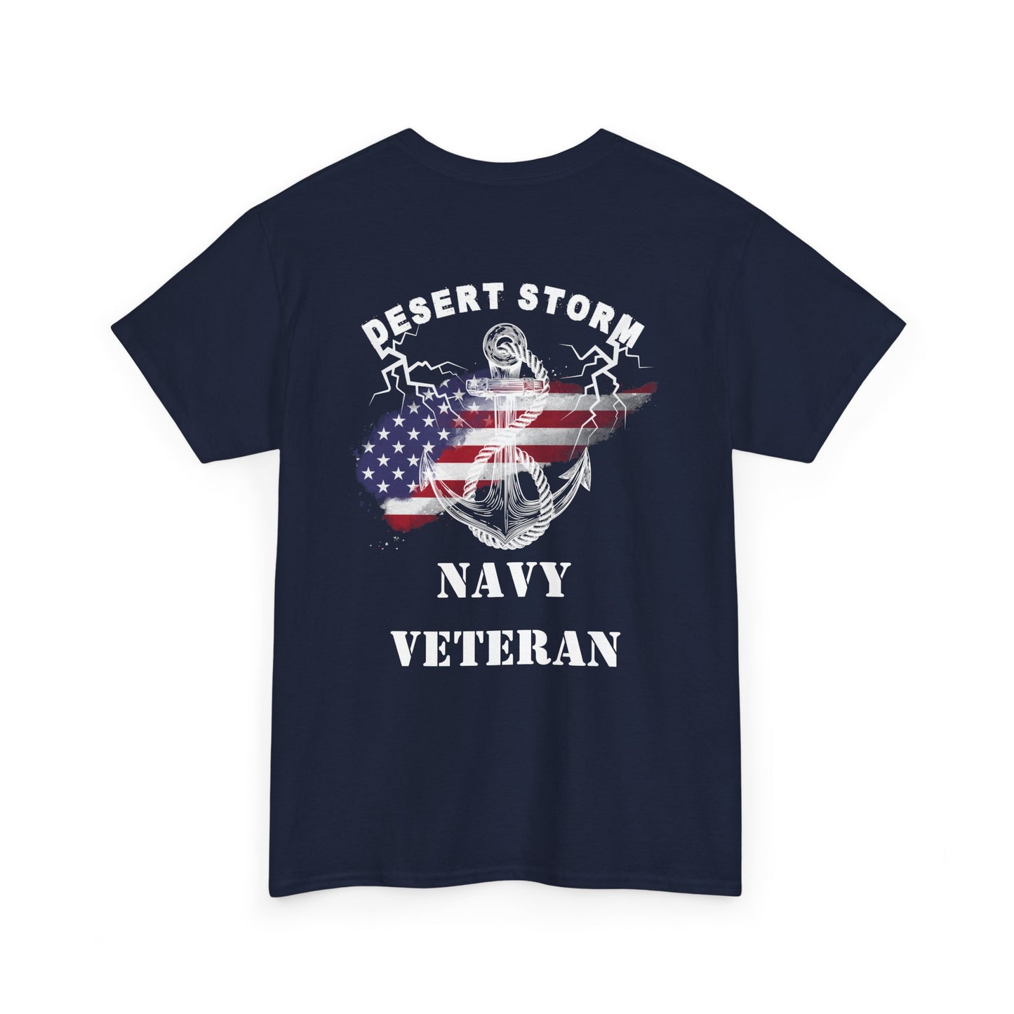 Storm Series Navy Veteran T-Shirt – “I Became the Storm”  Desert Storm Tribute