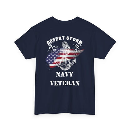 Storm Series Navy Veteran T-Shirt – “I Became the Storm”  Desert Storm Tribute