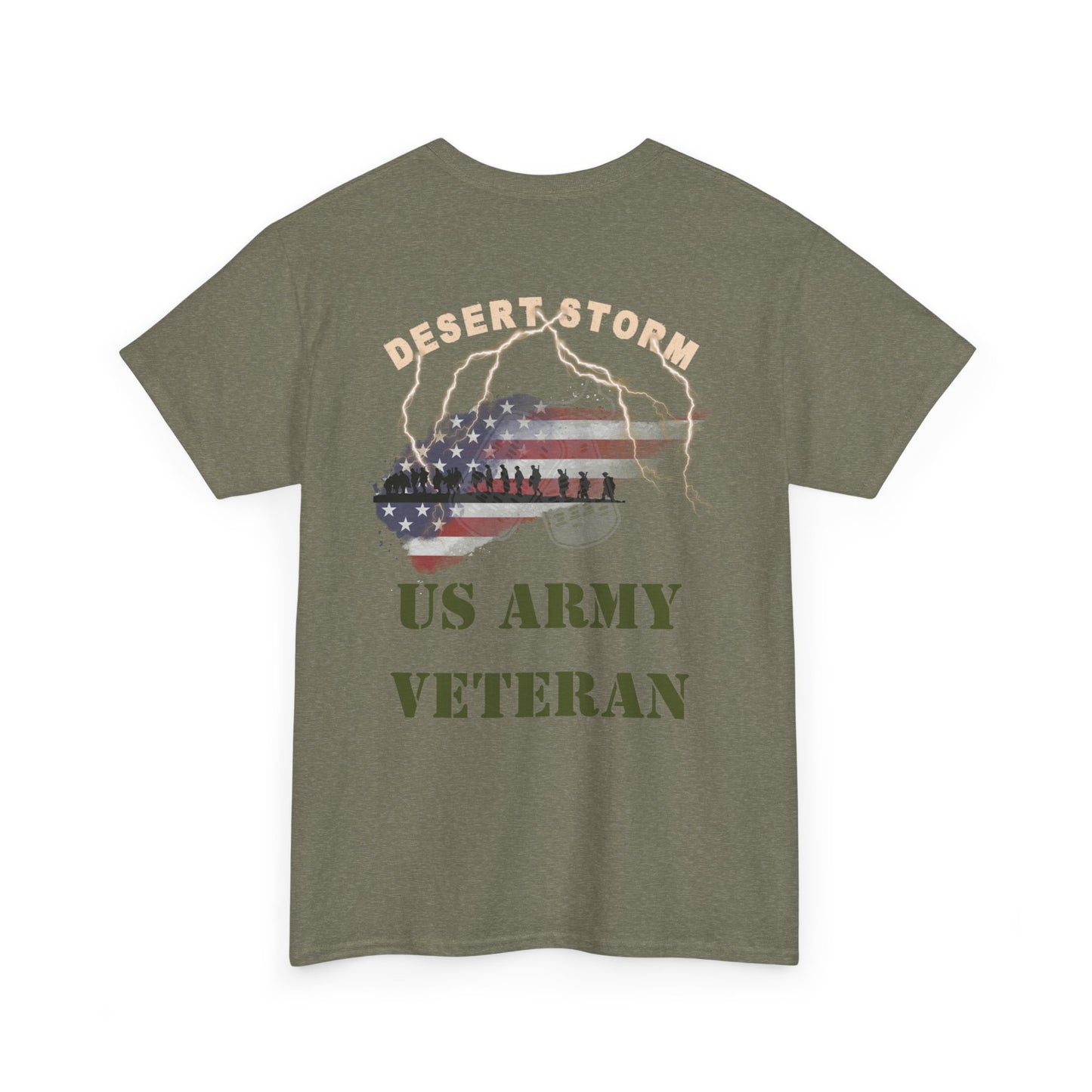 Desert Storm Series Army Veteran T-Shirt – “I Became the Storm”  Desert Storm Edition