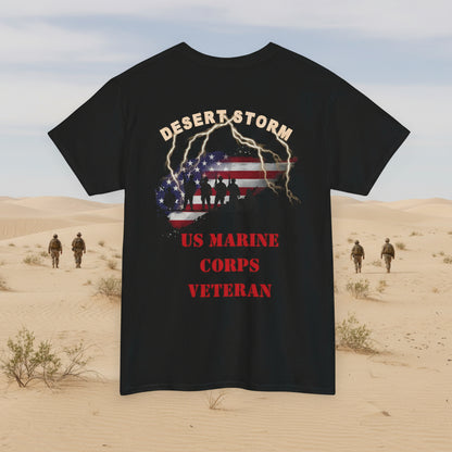 Desert Storm Series Marine Veteran T-Shirt – “I Became the Storm”  Desert Storm Honor Tee