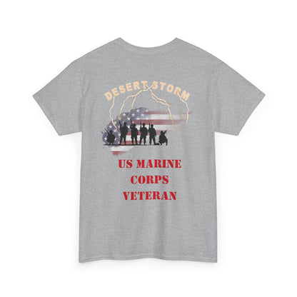 Desert Storm Series Marine Veteran T-Shirt – “I Became the Storm”  Desert Storm Honor Tee