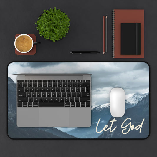 Let God Mountain Desk Mat – Peaceful Power