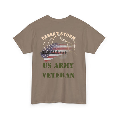 Desert Storm Series Army Veteran T-Shirt – “I Became the Storm”  Desert Storm Edition