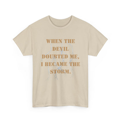 Storm Series Navy Veteran T-Shirt – “I Became the Storm”  Desert Storm Tribute