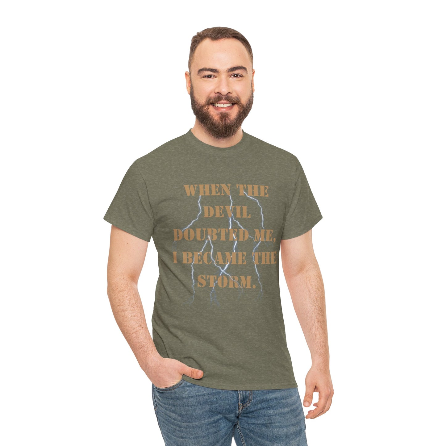 Desert Storm Series Army Veteran T-Shirt – “I Became the Storm”  Desert Storm Edition