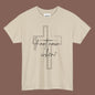 Faith-inspired Tshirt, Christian Gifts, Christian cross shirt with motivational quote, Religious inspirational t-shirt gift