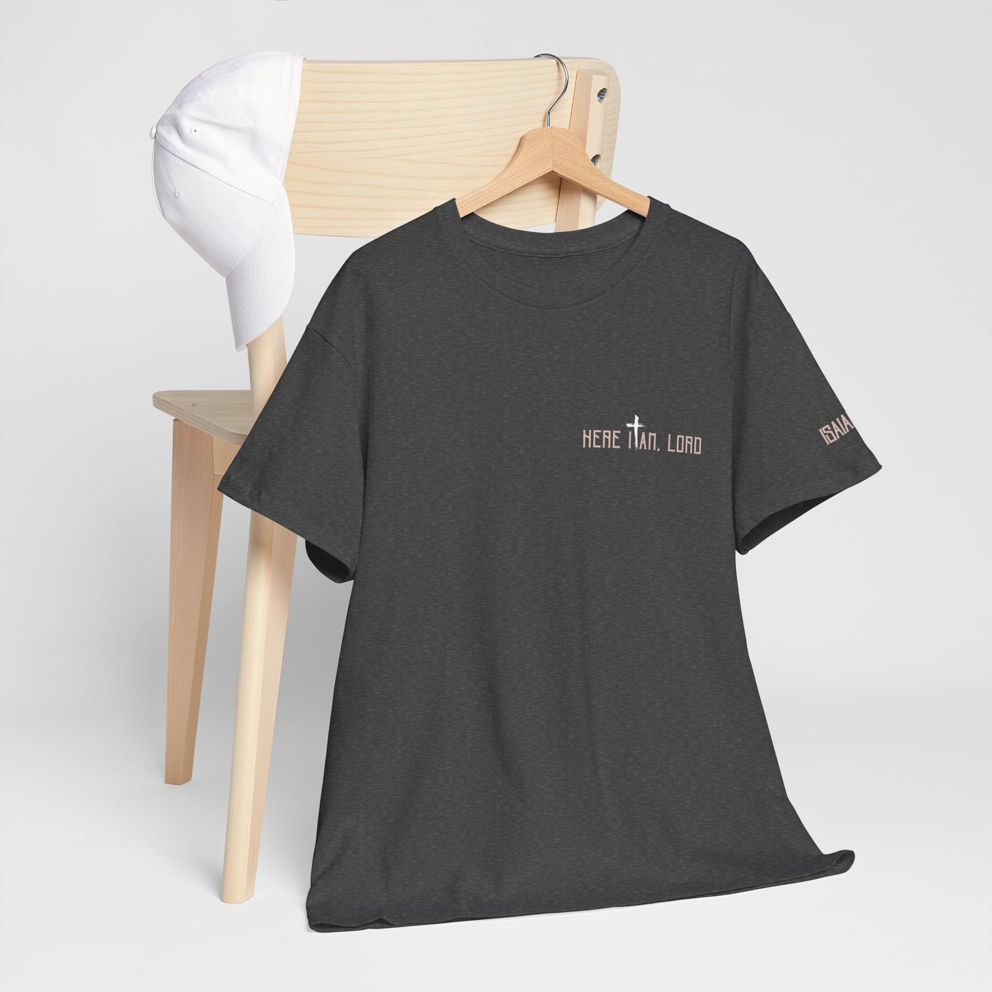 Here I Am Lord Christian T-Shirt | Send Me Back Print Faith Apparel