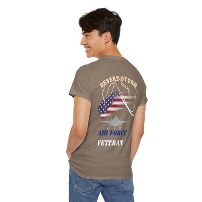Desert Storm Series Air Force Veteran T-Shirt – “I Became the Storm”  Gulf War Tribute