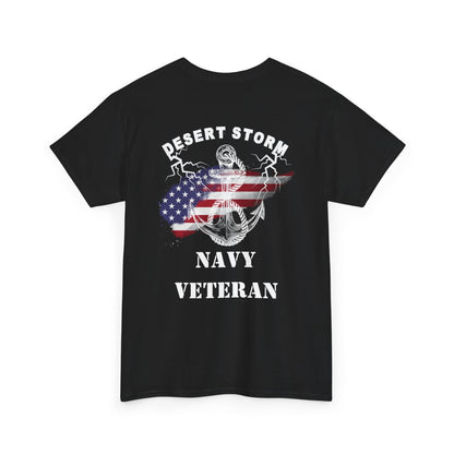 Storm Series Navy Veteran T-Shirt – “I Became the Storm”  Desert Storm Tribute