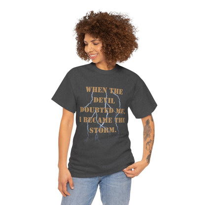 Desert Storm Series Army Veteran T-Shirt – “I Became the Storm”  Desert Storm Edition