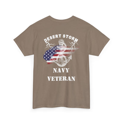 Storm Series Navy Veteran T-Shirt – “I Became the Storm”  Desert Storm Tribute