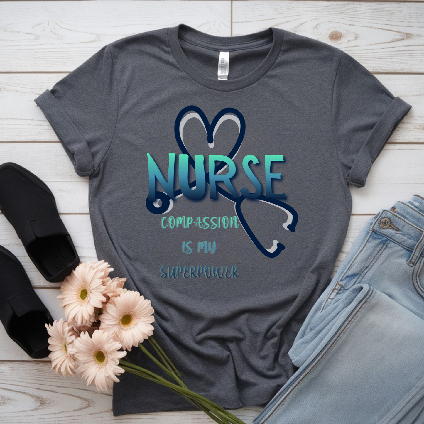 Nurse Compassion Is My Superpower Shirt – Nurse Superpower Tee, Nurses Week 2026 Gift, RN LPN CNA Shirt