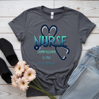 Nurse Compassion Is My Superpower Shirt – Nurse Superpower Tee, Nurses Week 2026 Gift, RN LPN CNA Shirt