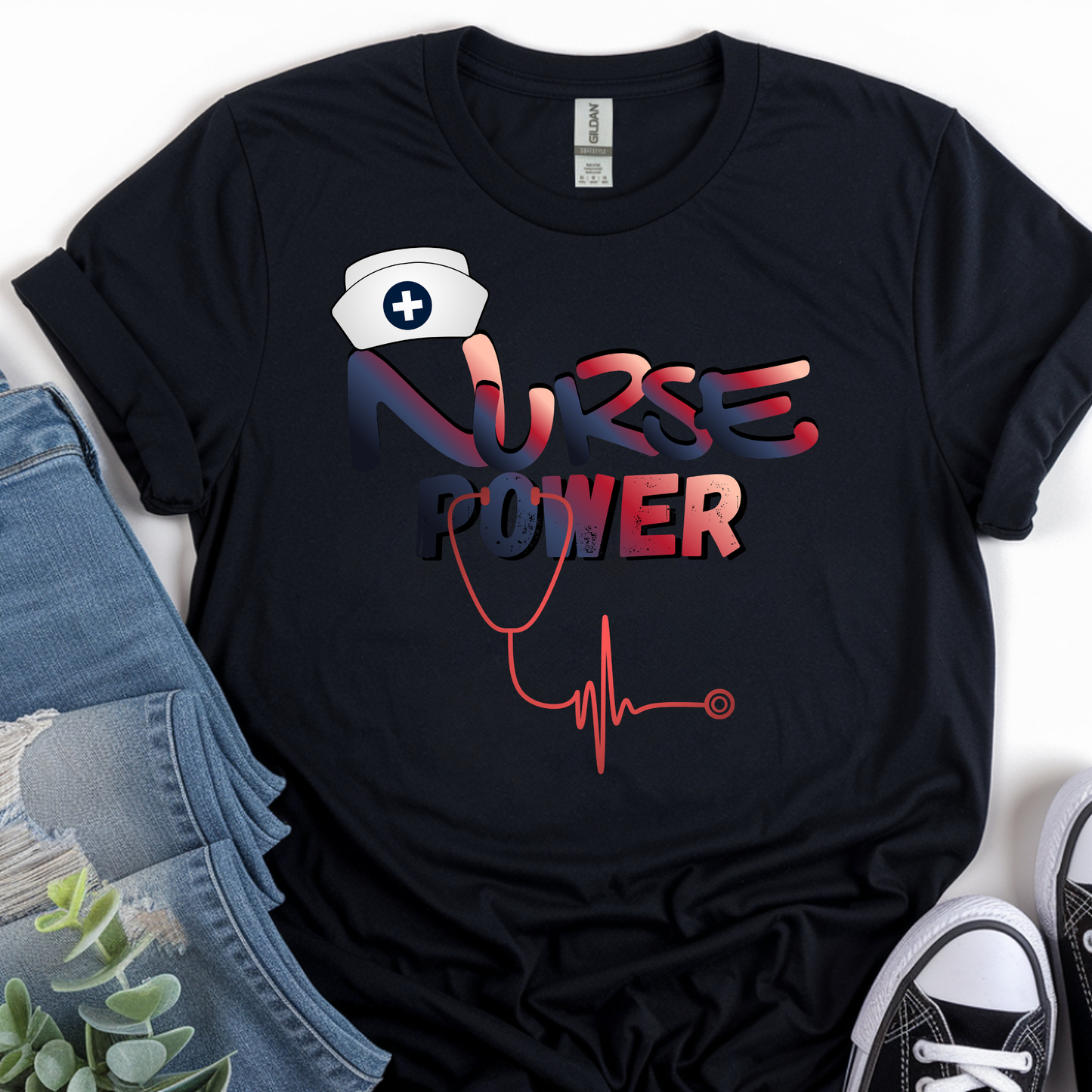 Nurse Power T‑Shirt – Nursing Appreciation Shirt, Nurses Week 2026 Tee, RN LPN CNA Gift, Nurse Life Top